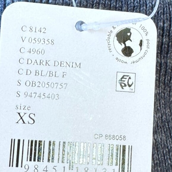 New Free People Beach Catalina Midi Sweater Dress Linen Blend Blue OVERSIZED XS - Picture 13 of 14